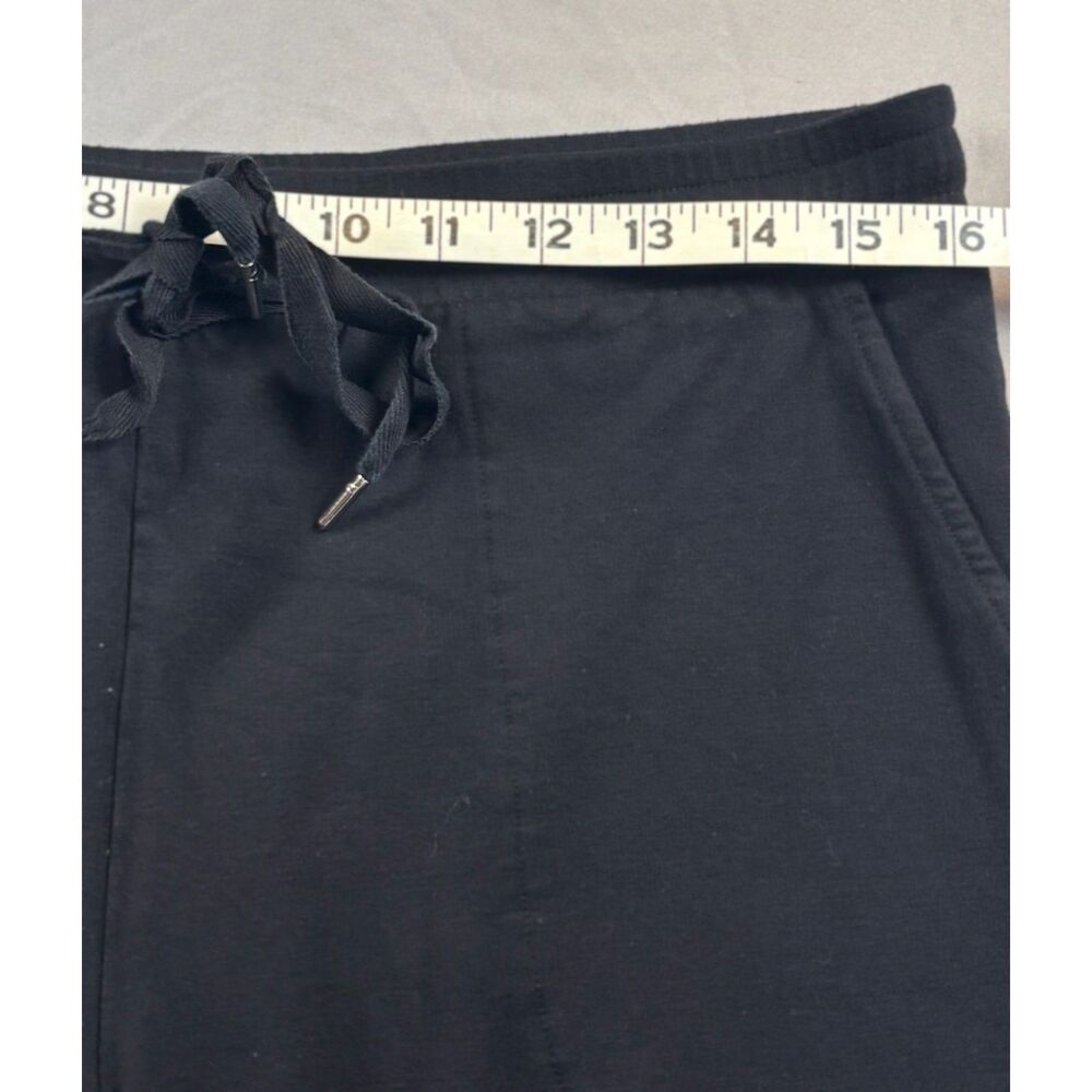Soma WKND Soft Brushed Terry Jogger Size M Pants Black Pockets Drawstring Casual - Picture 5 of 9